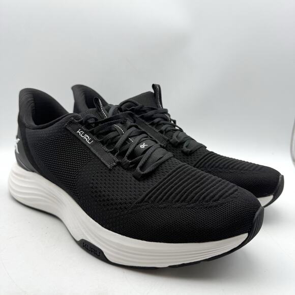 Kuru Mens Atom 2 Running Sneakers US 14 M EU 48 Black White Athletic EUC main image 8